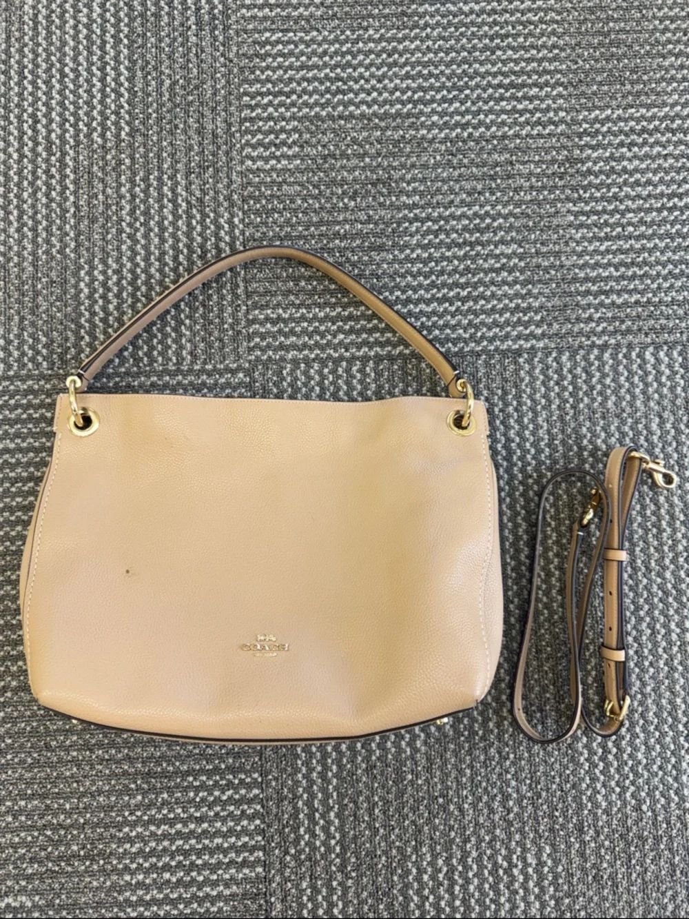 Coach Polished Pebble Leather Clarkson Hobo Purse - Picture 2 of 9